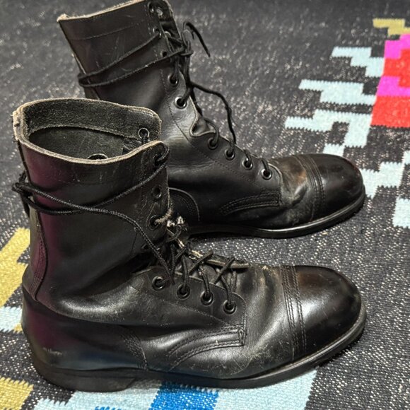 BILTRITE Vintage Lace-Up Combat Military Boots, ANSI 741-1983/75 Black Leather main image 14